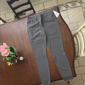 Gray High-Waisted Pants